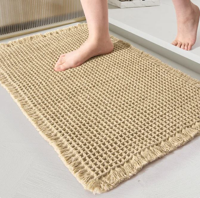 Home Fashion Waffle Bathroom Door Absorbent Carpet Non-Slip Quick Dry Bath Mat | Home Fashion Waffle Bathroom Door Absorbent Carpet Soft Water Absorbing Floor Rug | Home Fashion Waffle Bathroom Door Absorbent Carpet Washable Non-Skid Bathroom Mat | Home Fashion Waffle Bathroom Door Absorbent Carpet Luxury Soft Bath Rug for Home | Home Fashion Waffle Bathroom Door Absorbent Carpet Quick Dry Bathroom Floor Mat